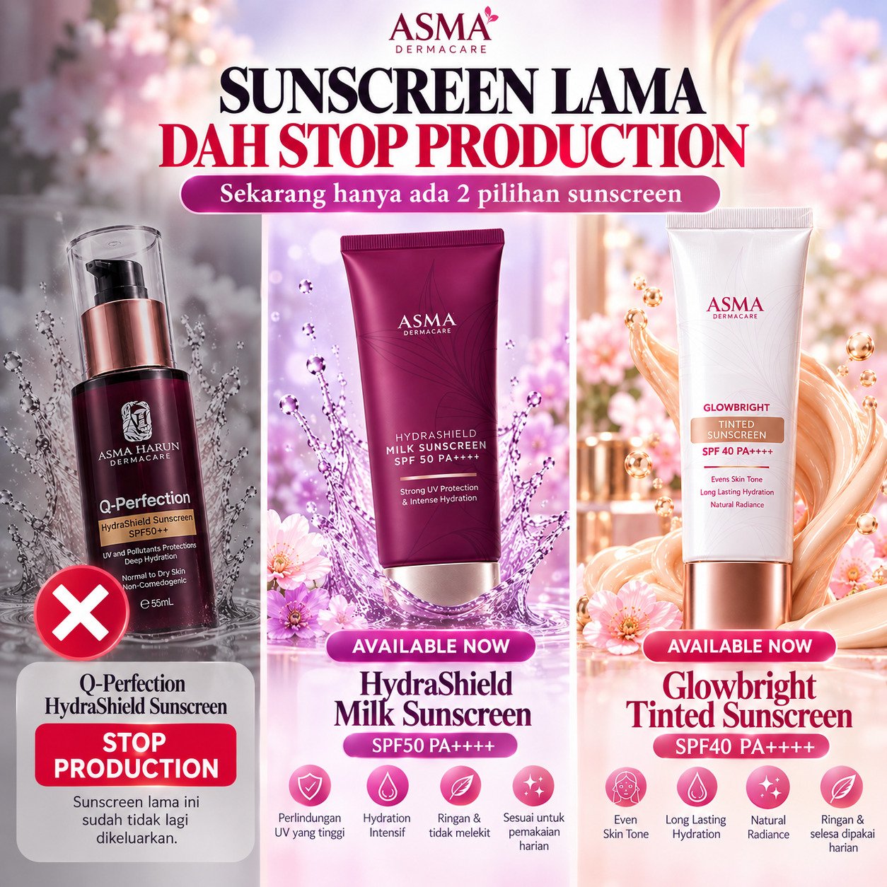 Perbandingan sunscreen lama